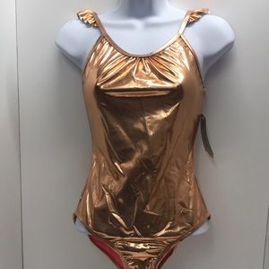 Shimmery Gold Girl’s swimsuit Bathing Suit 1-pc